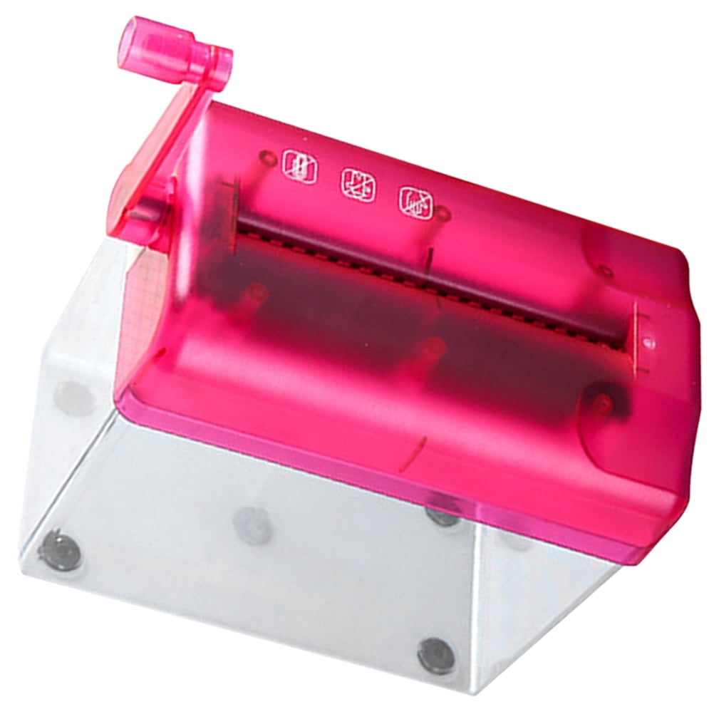 WHAMVOX Red Manual Paper Shredder for Home Use Plastic and Metal Material Great for Document Small Size
