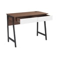 thumbnail image 2 of Mainstays 2 Drawers Computer Desk with USB Charger for Teen Adult, 39.4' Study Writing Table, Walnut Canyon Finish., 2 of 5