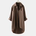thumbnail image 3 of Women‘s Casual Linen Blouses Tops Long Sleeve Button Down Shirts, 3 of 6