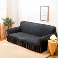 thumbnail image 1 of 2024 1 Piece Sofa Slipcover with Pleated Ruffled Skirt Washable High Stretch Durable Furniture Protector 3 Seater Pine Green, 1 of 13