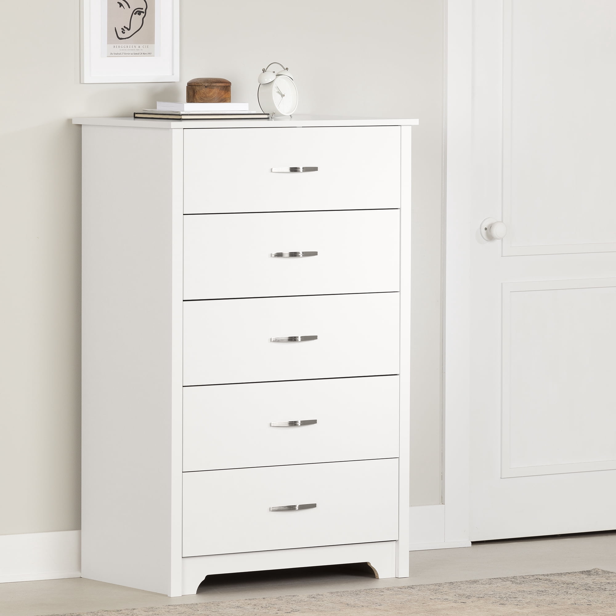 South Shore Fusion 5-Drawer Chest for Adult, in Pure White