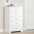 thumbnail image 1 of South Shore Fusion 5-Drawer Chest for Adult, in Pure White, 1 of 12