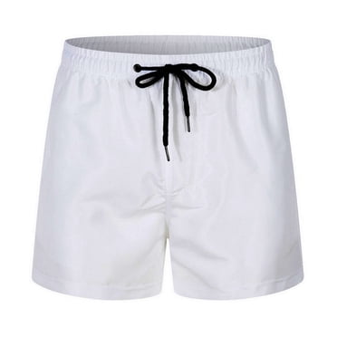 Ketyyh-chn99 Maillots de Bain pour Hommes 2024 Mode Shorts pour Hommes Athlétiques Grande Taille Maillots de Bain pour Hommes Maillot de Bain Boardshorts Blanc,4TG