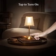 thumbnail image 3 of Bell + Howell Lampe de Table Aurora Petite Sans Fil Tactile DEL Rechargeable pour Table de Chevet Bureau Table de Nuit Base Dorée, 3 of 7