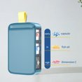 thumbnail image 3 of Pop-Up Pill Organizer with 3 Compartments, Travel-Friendly Medication Storage Box, Durable Plastic Design with Slide Lids, Compact Case for Daily Vitamins Supplements, 3 of 8