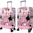 thumbnail image 5 of Travel Luggage Cover Suitcase Protector Fits 18-32 Inch Luggage Wheel Covers Patterned Travel Related Items Flower Luggage Protector Elastic Luggage Anti-scratch Suitcase Cover XL, 5 of 5