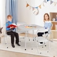 thumbnail image 1 of EDTara Modern Folding Card Table & Chair Set, Leather Padded Cushioned Chairs, Durable Steel Frame, Square Folding Table for Dining or Game Room, 1 of 8