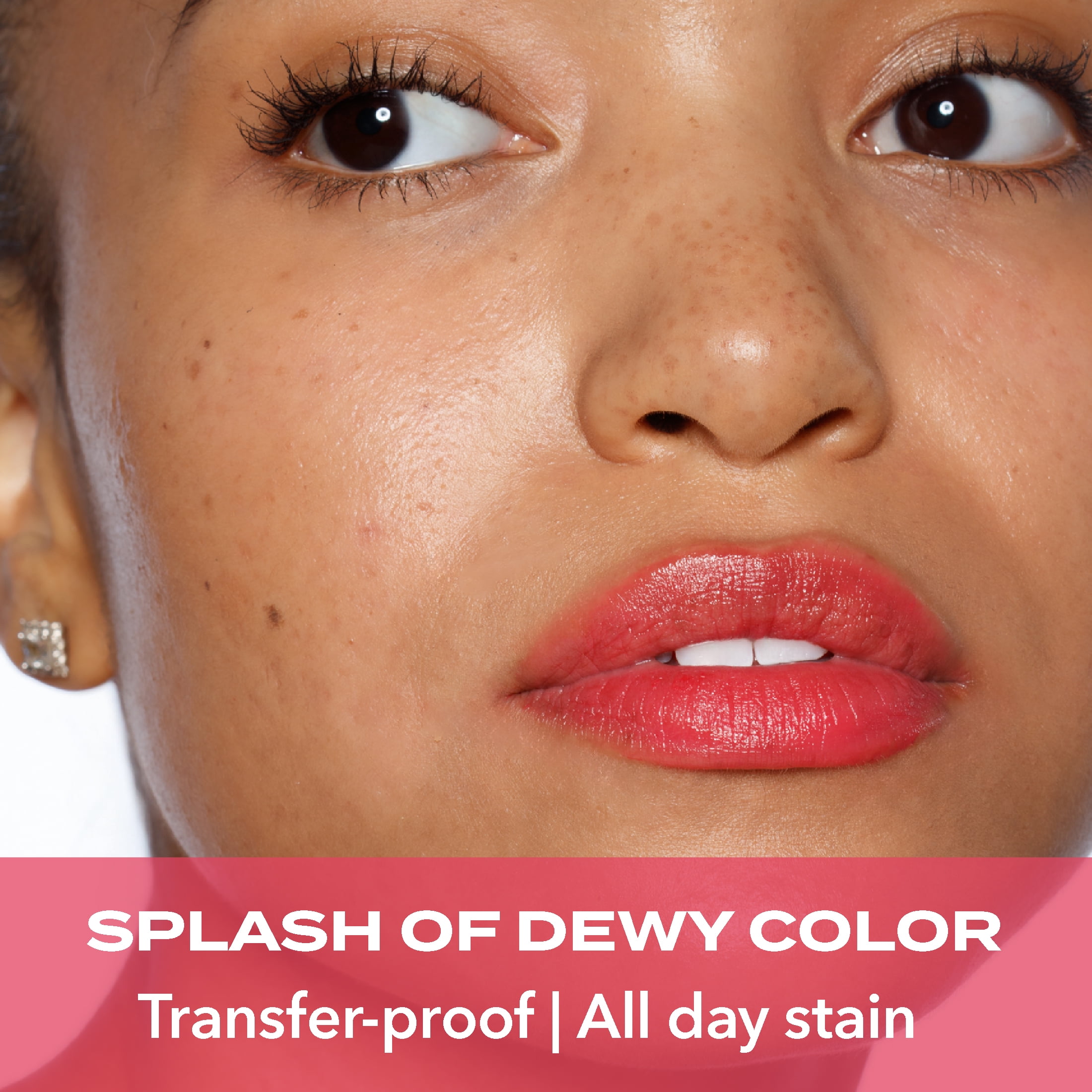 Hard Candy Pop Tint Lip Stain, Peach Fizz, Hydrating & Long-Lasting with Oils & Hyaluronic Acid