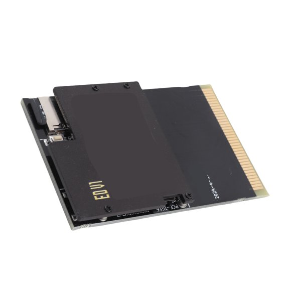 Game Cartridge, Onboard Reset Key Support 32GB Memory Card Compact 1000 in 1 Black Gold Board Flash Cartridge Card for Game Console