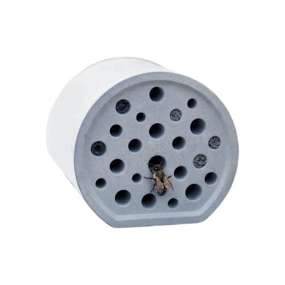ZZHZGZon Sale Concrete Nesting Aid with Metal Roof and Replaceable Paper Tube Suitable for Garden Balconies and Courtyards Suitable for Gardeners and Nature Enthusiasts