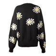 thumbnail image 3 of Kcodviy Women Coat Cardigans Daisy Plus Size Cardigans for Women 3X Printing Long Sleeve O-Neck Chunky Oversized Sweaters for Women Cropped Sweater Top, 3 of 4