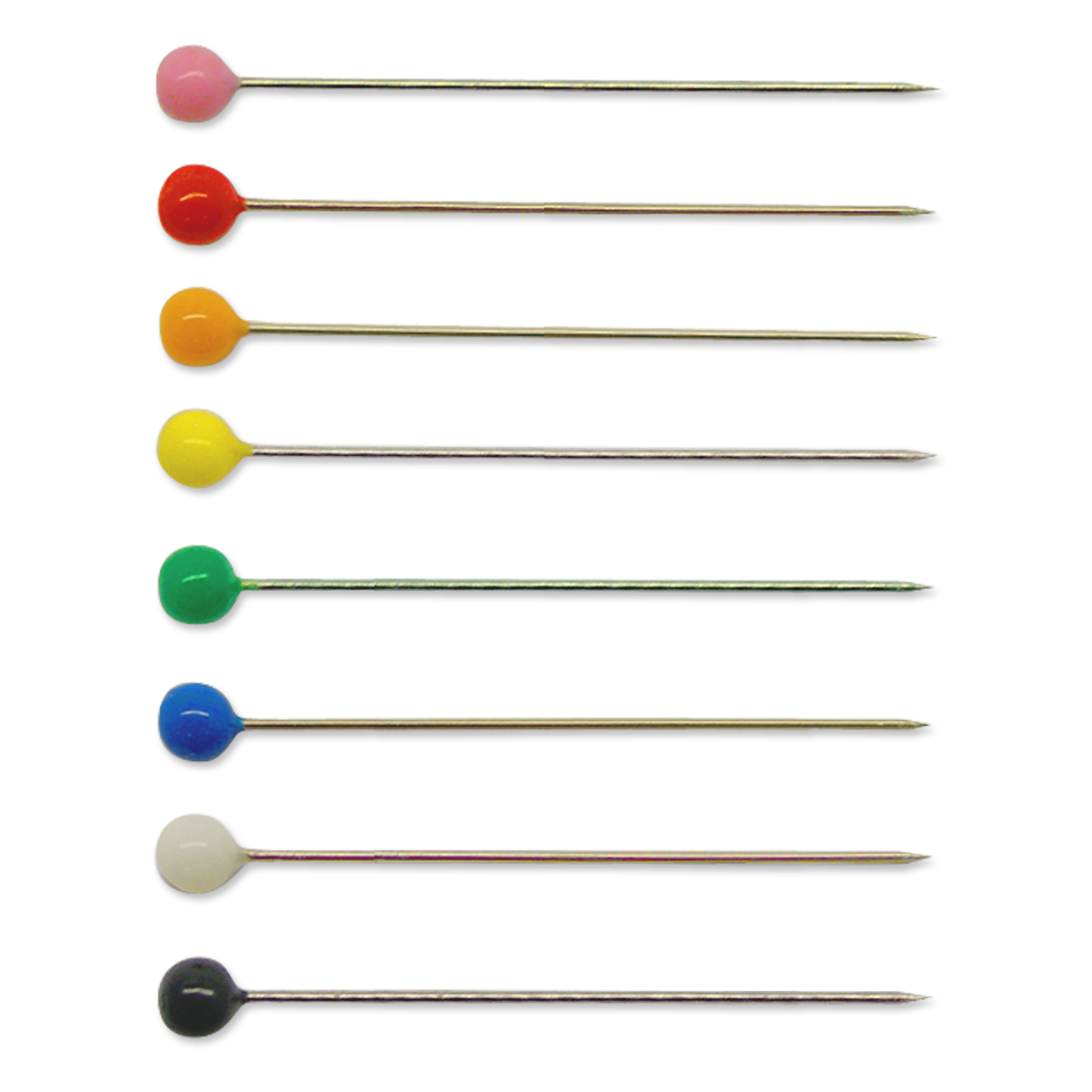 UNIQUE CREATIV Plastic Head Pins - Assorted Colours, 32 mm (1.26 in) × 0.7 (0.03 in), 100-Pack