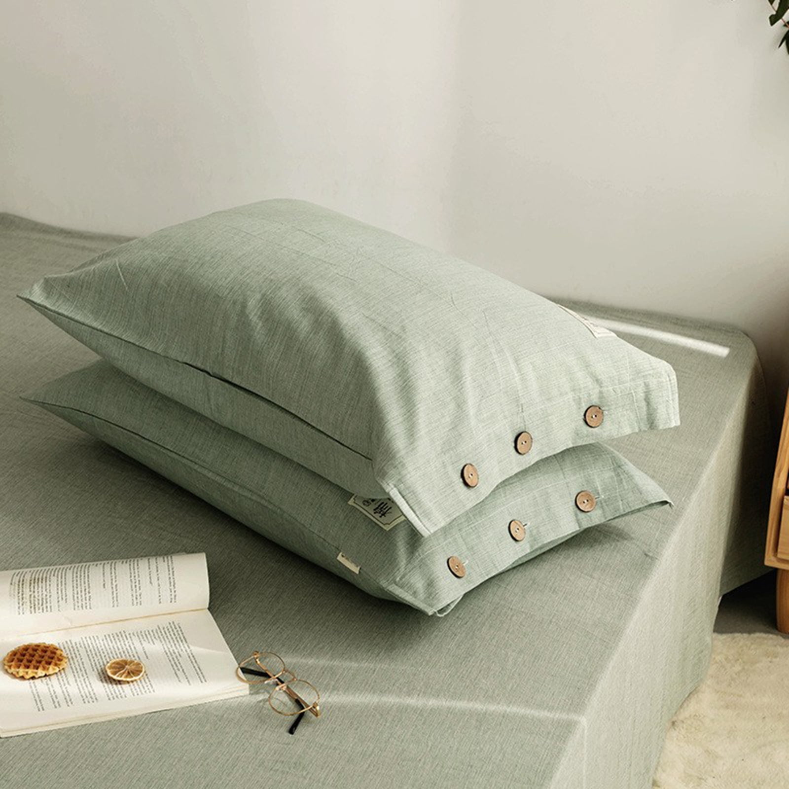 Birdeem Long Pillow Case, Linen Pillow Case, Cotton Linen Style Pillow Cases Cotton Pillow Protectors Long Staple Cotton Woven Pillow Cases, Cotton Pillow Cases, Cotton Pillow Cases