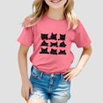 thumbnail image 2 of MIASHUI T-Shirts pour Filles à Col Rond à la Mode, Amples et Décontractés, à Manches Courtes, pour le Quotidien et les Activités, 2 of 4