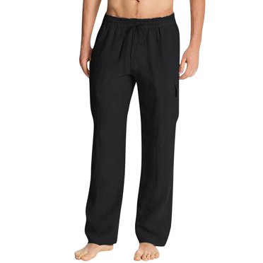 Ketyyh-chn99 Men's Pants Relaxed Fit Lounge Pants Outdoor Full Pants Jogging Pants Urban Menswear Black,L