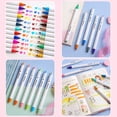 thumbnail image 2 of 12 color Ink Pens Retractable Water Base Quick-dry Ink 0.6mm Fiber Pen Tip Gift Scrapbooks, 2 of 8