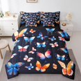 thumbnail image 1 of YST Ensemble de Literie Arc-en-Ciel Papillon, Floral, 7 Pcs, Nature, Couette, Lit Simple, 1 of 4