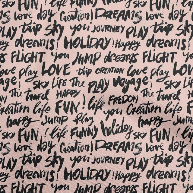 oneOone Georgette Viscose Peach Fabric Text Sewing Craft Projects Fabric Prints By Yard 42 Inch Wide-KP
