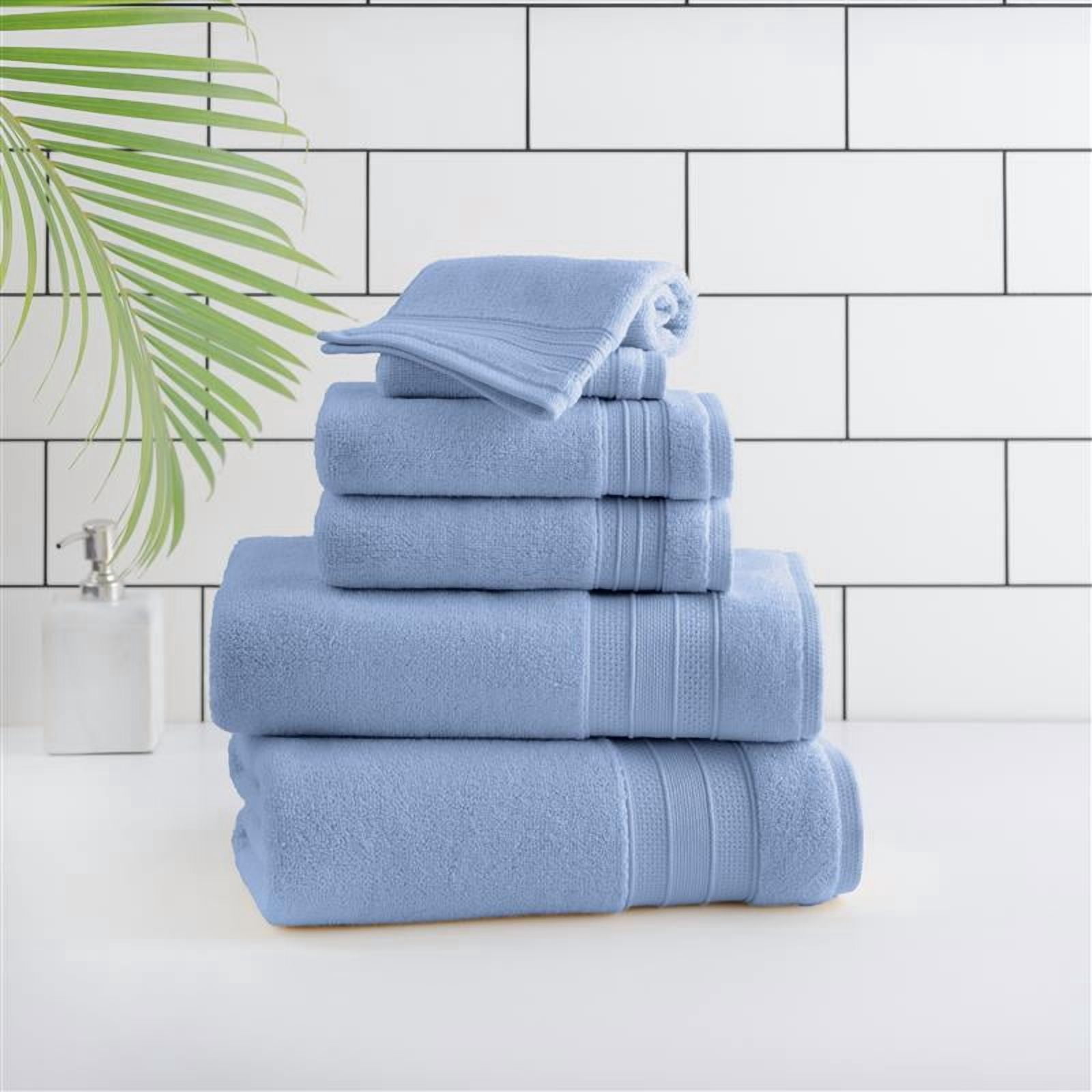 Drap de bain uni 100 % coton Home Trends, 1 pièce, 550 g/m², très absorbant et doux, bleu marine clair