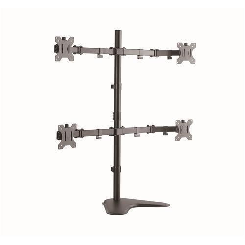 GlobalTone Desk Mount Bracket 4 Articulated Arms For Tvs / Monitors 13" À 27" With Heavy Base