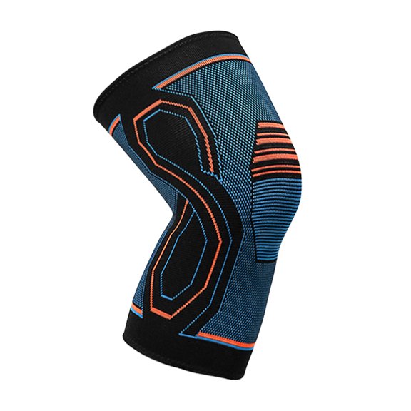 Tignapoo High-Performance Knee Support for Sports: Ideal for Running, Cycling, Basketball, and More – Size M, Blue Color, Made from Durable Nylon and Spandex