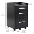 thumbnail image 3 of HOMCOM Vertical Filing Cabinet Mobile File Cabinet with Lockable Drawer, 3 of 10