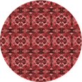 thumbnail image 1 of Ahgly Company Tapis Rond Lavable en Machine Intérieur Transitionnel Rouge Canneberge, 5 Pieds Rond, 1 of 7
