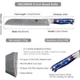 thumbnail image 2 of WILDMOK Serrated Bread Knife, 67-Layer Damascus Steel for Sturdiness and Razor-Sharp Cutting, Serrated Bread Knife, 2 of 7