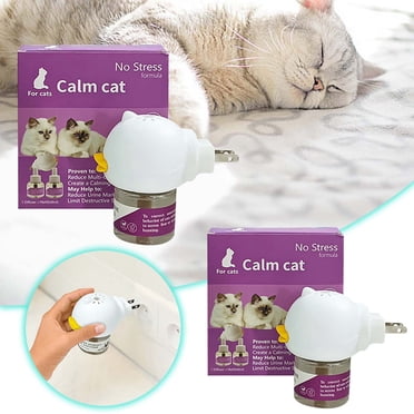 WIFKLSIIPG Cat Calming Diffuser: 2 Pack Cat Calming Diffuser Kit Advanced Cat Calming Diffuser48ml
