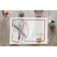 thumbnail image 2 of Vargottam Napperons - Napperon pour Table à Manger, Ensemble de 4 - Serviette en Coton Imprimée et Réversible - Napperons d'Intérieur pour Table de Salle à Manger à la Maison et dans la Cuisine - Oiseau Rouge (Rouge et Blanc), 2 of 5