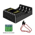 thumbnail image 2 of Langgg Battery Charger Circuit Smart USB Adapter LCD Display Chargers 4 High-performance Multi-functional Power Accessories AAA Using black, 2 of 8