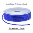 thumbnail image 2 of Unique Bargains Twisted Nylon Twine Thread Beading Cord 3mm 7M/23 Feet Extra Strong Braided Nylon String, Medium Blue, 2 of 6