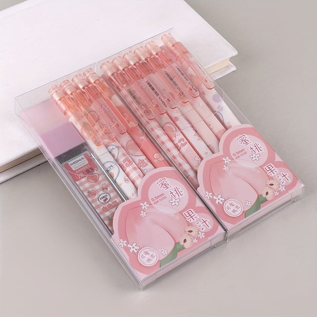 Set, Kawaii Mechanical Pencil Cartoon Automatic Pencils Spices 0.5MM With Eraser School Supplies For Student Stationery, Back To School, School Supplies, Kawaii Stationery, Colors For School, Statione