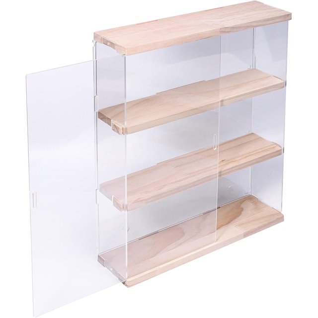 Shelf Clear Acrylic Display Case with Door WallMounted Display Shelf for Funko Pop Countertop Display Case for Collectible Action Figure Storage Organizer .x.x.