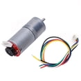 thumbnail image 3 of Moteur à Engrenages avec Encodeur de Vitesse, Encodeur de Moteur à Balais GA25-370 Moteur à Engrenages en Métal avec Acier Inoxydable et Cuivre pour Robotique et Automatisation, 3 of 7