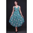 thumbnail image 3 of Bimba Robe de Plage Bohème Sans Manches Midi à Bretelles Imprimée Florale pour Femme - Xxx-Grand, 3 of 5