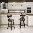 thumbnail image 2 of Amisco Tabouret Pivotant Washington 30" - Faux Cuir Gris Taupe/métal Brun Foncé, 2 of 4