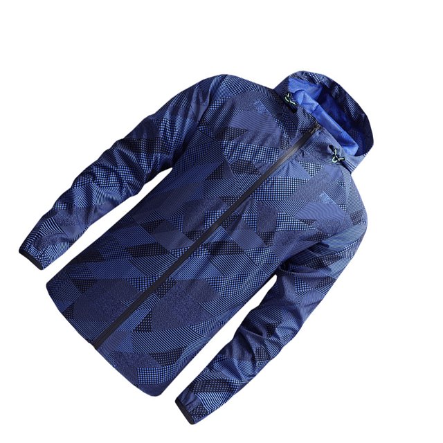relayinert Wide Application Sports Jacket All Outdoor Activities Windproof Motorcycle Coat Jacket With Hood Blue S