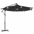 thumbnail image 1 of Outsunny 8.8FT Patio Umbrella, Garden Parasol w/ LED Lights, Grey, 1 of 10