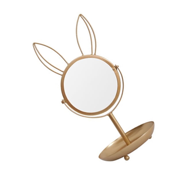 Maoww Jewelry Storage Rack Large Capacity Multifunctional Display Stand Delicate Decoration Organizer Household Living Room Rabbit storage mirro NO2