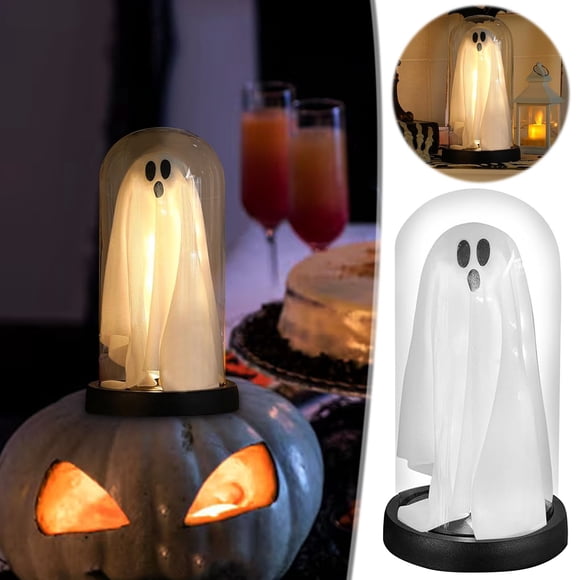 Ghost Night Light under $5! CQCYD Ghost Jar Night Light with Lampshade, Spooky Halloween Decor with Warm Light, LED Ghost Night Lamp for Bedroom, Decorative Ghost Light for Kids Room Party