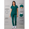 thumbnail image 3 of Adar Addition Go-Basic Scrub Set For Women - Slim V-Neck Scrub Top & Skinny Cargo Scrub Pants, 3 of 7