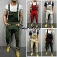 thumbnail image 1 of 2020 New Mens Ripped Denim Jumpsuits Long Overalls Men Rompers Jeans Suspender Trousers, 1 of 5