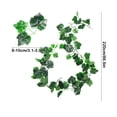 thumbnail image 3 of Plastic Simulation Grape Leaves, Green Leaves Home Decor, Holiday Garden Decoration, Plastic Material, Realistic Appearance, 220cm Length, Fade Resistant, 3 of 6