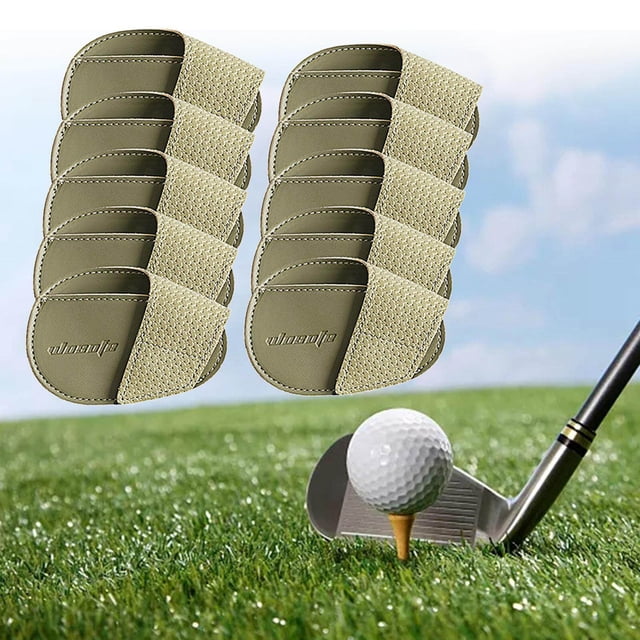 Baohd Golf Head Covers PU Portable Protector for Athlete Travel Golf Training Green Large