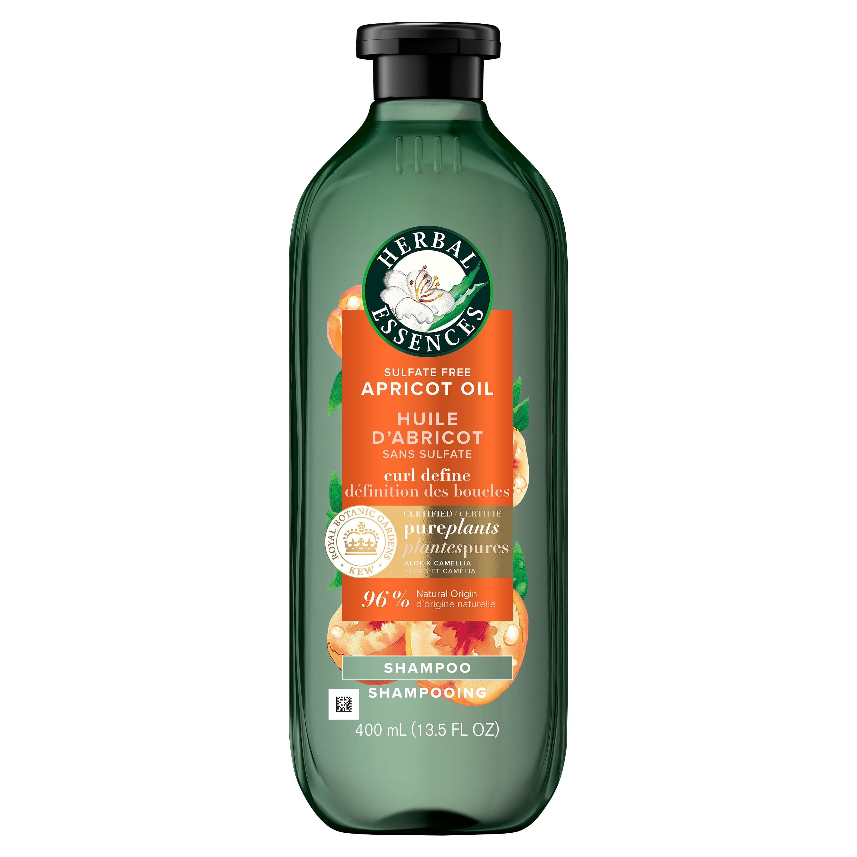 Herbal Essences Apricot Oil Sulfate Free Shampoo, Defines Curls, with Certified Camellia Oil and Aloe Vera, For All Hair Types, Especially Curly Hair
