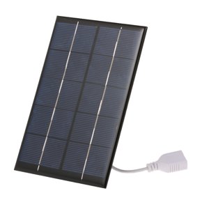 2.5W/5V Portable Solar Charger with USB Port Monocrystalline Silicon Compact Solar Panel Mobile Phone Power Bank Suitable for Camping and Hiking