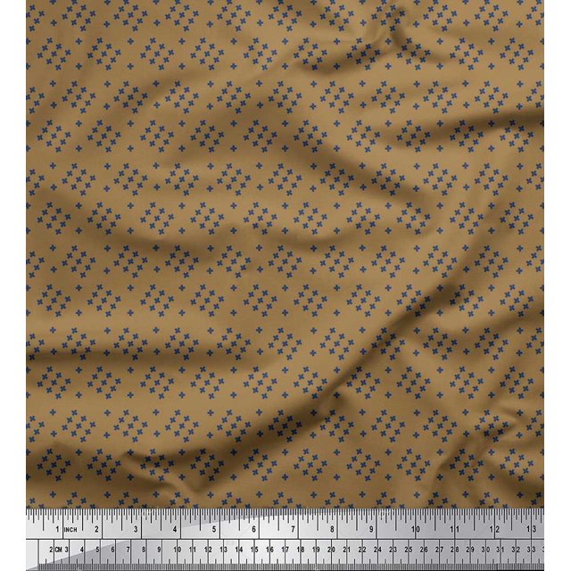 Soimoi Cotton Cambric Fabric Plus Sign Shirting Decor Fabric Printed Yard 56 Inch Wide