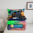 thumbnail image 4 of Erosebridal Ensembles de Literie Vintage Train Simple avec Couette, Insert de Couette Aurora, Décor de Neige d'Hiver, Réversible 2 Pcs, 4 of 6