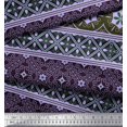 thumbnail image 2 of Soimoi Rayon Fabric Swirls & Floral Artistic Printed Craft Fabric by The Yard 42 Inch Wide, 2 of 3